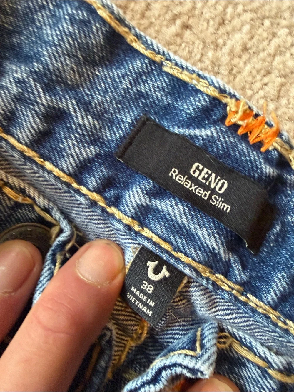 True Religion Men’s Slim Straight Blue Jeans